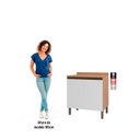 Ver imagem 4 de Gabinete para Banheiro 80cm com Tampo 2 Portas Macadâmia