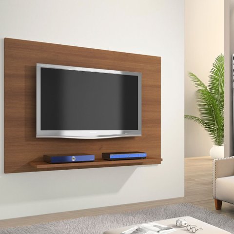 Painel de Parede Simples Tv Suspenso Prateleira/nicho Cinamomo