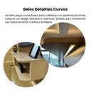 Ver imagem 7 de Conjunto Sala Estar Mesa de Centro Clear e Painel Belluno que Acompanha Suporte para Tv Marrom Pinho Ripado/Off White