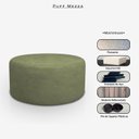 Ver imagem 3 de Puff Mezza Central Redondo Decorativo para Sala Orgânico Confortável e Reforçado Bouclé
