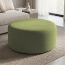 Ver imagem 1 de Puff Mezza Central Redondo Decorativo para Sala Orgânico Confortável e Reforçado Bouclé
