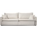 Ver imagem 3 de Sofá 3 Lugares Retrátil Reclinável para Sala de Estar 250cm Sumaya K01 Veludo Bege - Lyam Decor