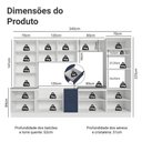 Ver imagem 3 de Armário de Cozinha Completa 340 cm Branco/Azul Vik Madesa 01