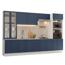 Ver imagem 2 de Armário de Cozinha Completa 340 cm Branco/Azul Vik Madesa 01