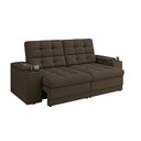 Ver imagem 4 de Sofá Confort Premium 2,05m Assento Retrátil/reclinável Porta Copos e Usb Suede Marrom - Xflex