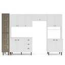 Ver imagem 2 de Cozinha Completa Modulada 320cm com Tampo e Cristaleira 5 Peças Pérola Yescasa