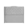 Cabeceira de Cama Box Queen 160 Cm Dubai Premium - Veludo Cinza - 2