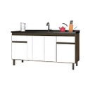 Ver imagem 1 de Gabinete de Cozinha 144cm Armário 4 Portas e 2 Gavetas MDF:Avelato/Branco