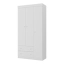 Ver imagem 2 de Guarda-roupa Infantil 92cm 3 Portas e 2 Gavetas Encanto Multimóveis Mp4447 Branco