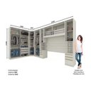 Ver imagem 5 de Quarto Casal Modulado Seletto 6 Peças (1 Ponte + 1 Closet Canto + 1 G Roupa 2ptas + 1 G Roupas