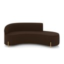 Ver imagem 5 de Sofá 4 Lugares Orgânico 220cm Pé Dourado Morgan Suede D03 - D’Rossi