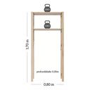 Ver imagem 6 de Armário c/ Suporte Duplo Armazenamento de Parede Pinus Technox Marron