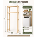 Ver imagem 4 de Armário c/ Suporte Duplo Armazenamento de Parede Pinus Technox Marron