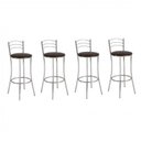 Ver imagem 1 de Conjunto 4 Banquetas Altas 3 Arames Marrom