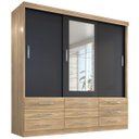 Ver imagem 4 de Guarda-Roupa Casal 3 Portas Correr 9 Gavetas com Espelho Capri