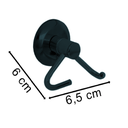 Ver imagem 2 de Cabide Gancho P/ Toalha de Banho Rosto Standard Preto Fosco