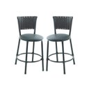 Ver imagem 1 de Kit 2 Banquetas Baixa de Cozinha Encosto Junco