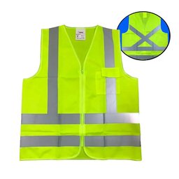 Colete Refletivo Segurança Sinalizador Zíper e Bolso Amarelo - 1 Colete Refletivo Segurança Sinalizador Zíper e Bolso Amarelo - 1