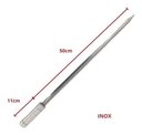 Ver imagem 2 de 2 Espeto Espada Inox 50cm Cabo Revestido Alumínio Churrasco
