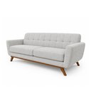 Ver imagem 5 de Sofá Linden 3 Lugares 230cm Bouclé Cinza - Sallar Home