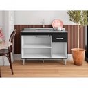 Ver imagem 4 de Gabinete de Pia Gabriela 3 Portas 1 Gaveta 118cm Preto AJL Móveis