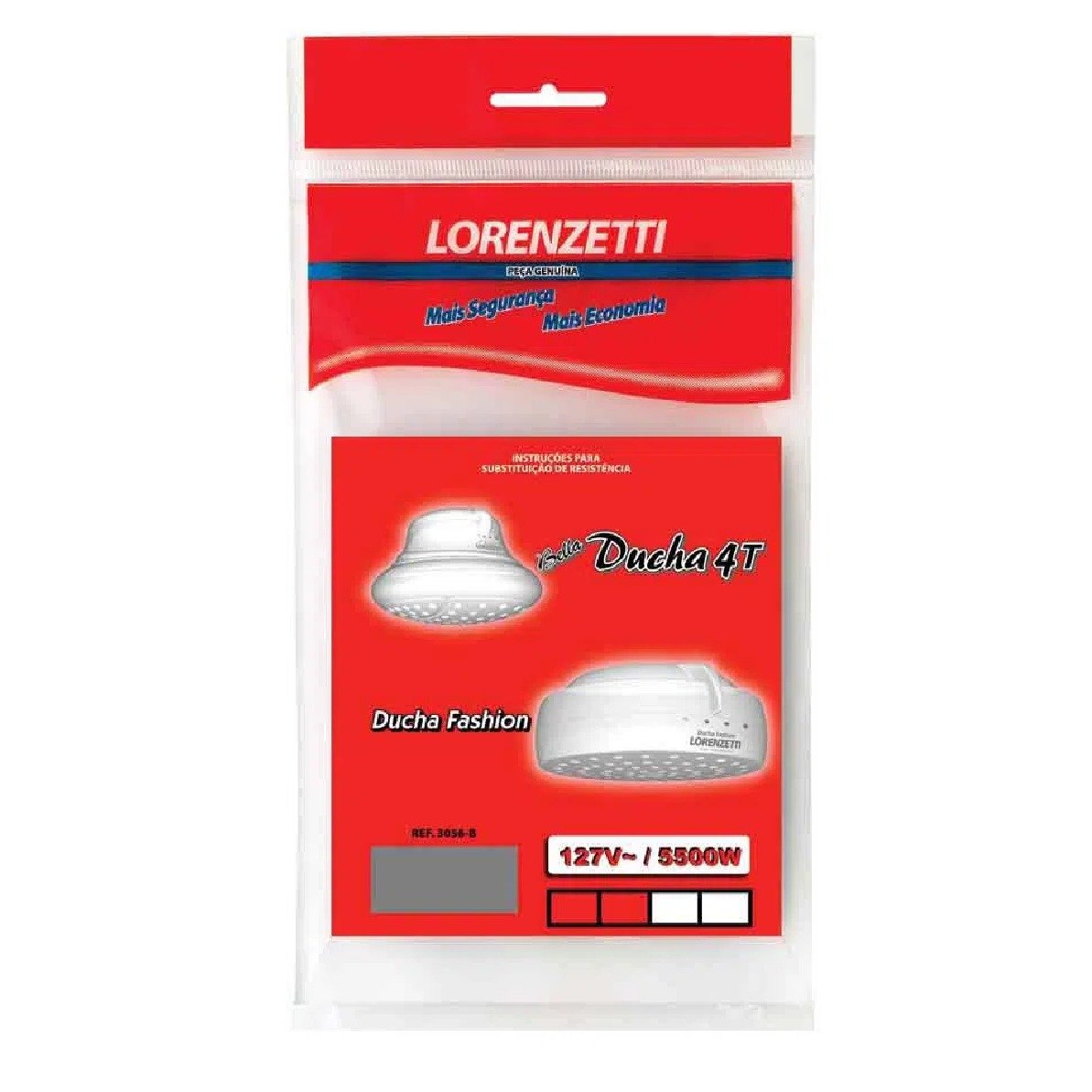 Resistência Fashion/bella Ducha 127v 5500w 3056-b Lorenzetti