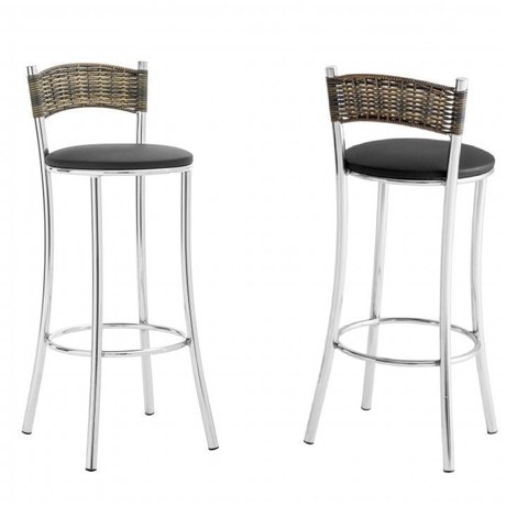 Conjunto 2 Banquetas Alta 47 Preto