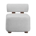 Ver imagem 3 de Poltrona Decorativa Livi Bouclê Prata - Vallisa Decor