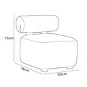 Ver imagem 6 de Poltrona Decorativa Livi Bouclê Prata - Vallisa Decor