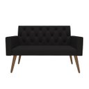 Ver imagem 1 de Estilo na Recepção Kit Namoradeira + 2 Poltronas Capitonê Preto