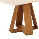 Ver imagem 3 de Mesa de Jantar Tampo Retangular Chanfrado Curvo Mad/vid 120 X 90cm Kiara Freijó Off White- Mabe Maga