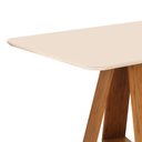 Ver imagem 4 de Mesa de Jantar Tampo Retangular Chanfrado Curvo Mad/vid 120 X 90cm Kiara Freijó Off White- Mabe Maga