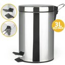 Ver imagem 4 de Lixeira Inox Prateado 3 Litros Pedal Cesto Removivel Banheiro Cozinha Luxo Vintage
