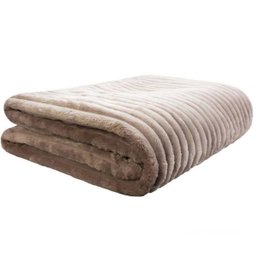 Manta Neo Mares Casal Macia Canelada Neo Clássico 180x220 - Bege - 1