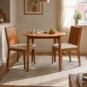 Ver imagem 2 de Mesa Jantar Redonda Madeira Maciça Apartamento 100cm