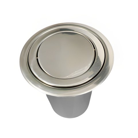 Lixeira de Embutir Inox Tampa Giratória - 20 Litros