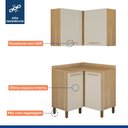 Ver imagem 2 de Armario Aéreo de Canto 2 Portas com Balcão 2 Portas de Canto Pérola Valdemóveis