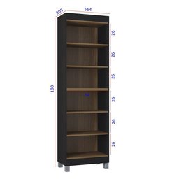 Estante Livreiro Versati Moderna Resistente e Prática Poquema - 3