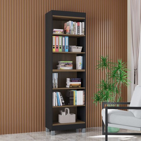 Estante Livreiro Versati Moderna Resistente e Prática Poquema