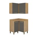 Ver imagem 6 de Armario Aéreo de Canto 2 Portas com Balcão 2 Portas de Canto Pérola Valdemóveis