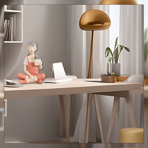 Estatueta Decorativa Enfeite Quarto de Menina Sala Vaso Luxo - 7