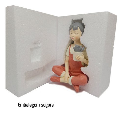 Estatueta Decorativa Enfeite Quarto de Menina Sala Vaso Luxo - 10