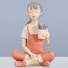 Estatueta Estátua Poli Resina Decorativa Enfeite Presente Quarto de Menina Sala Vaso Luxo - 2