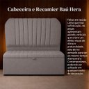 Ver imagem 3 de Conjunto de Cabeceira e Recamier Baú Elegante para Cama de Casal 140 Hera Linho