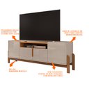 Ver imagem 5 de Rack 04 Portas Ayumi 190 cm Off White e Cedro - D’Rossi