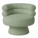 Ver imagem 1 de Poltrona Orgânica Mabel Base Fixa Bouclé Verde Claro - Nexta Casa