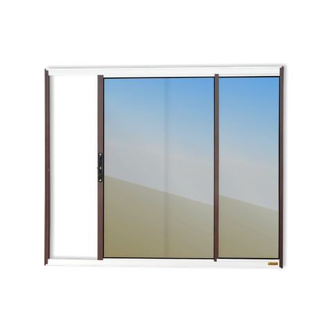 Janela Alumínio Confort 2F.100 x 150 V.Refl.Mix Corten Brimak