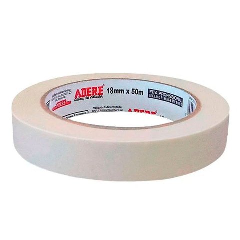Fita Crepe Uso Geral 18mm X 50m Caixa com 72 Unidades Adere