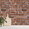 Kit 3 Rolos Papel Parede Lavavel Tijolo Rustico Vermelho 6m - 7