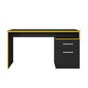 Ver imagem 2 de Mesa Gamer Escrivaninha DRX 4000 136cm Móveis Leão Preto Tx E Amarelo Tx